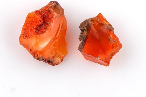 (2pcs) Natural Raw Mexican Fire Opal Gemstone, Wholesale Rough Stones, DIY Crafts, Loose Rock Supplies, DIY Jewelry Making, Healing Crystals, October Birthstone, Gem Collection in Saudi Arabia