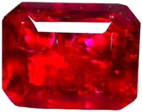 Natural Red Beryl Bixbite 11 Carat Rare Certified Gemstone Emerald Cut Intense Deep Red High-End Loose Gem in Kuwait