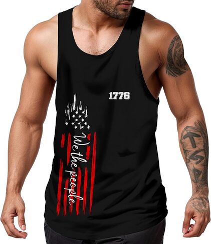 Mens Tank Tops Summer Beach UPF 50+ Quick Dry Graphic Sleeveless Workout Shirts Hawaiian Tank Tops for Men in Saudi Arabia