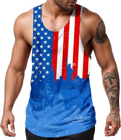 Mens Tank Tops Summer Beach UPF 50+ Quick Dry Graphic Sleeveless Workout Shirts Hawaiian Tank Tops for Men in Saudi Arabia