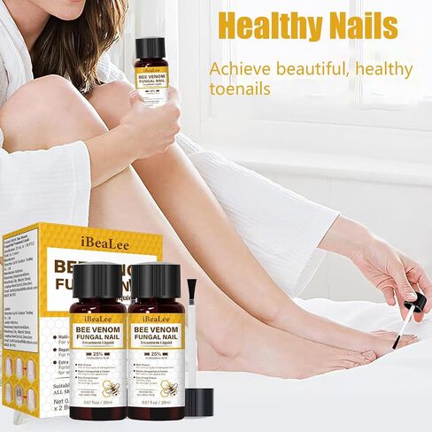 Toenail Fungus Treatment Extra Strength, Bee Venom Nail Fungus Treatments with 25% Undecylenic Acid, Tea Tree Oil Nail Repair for Yellow, Thick, Damaged, Discolored Toe Nail & Fingernails-Y02 in Saudi Arabia