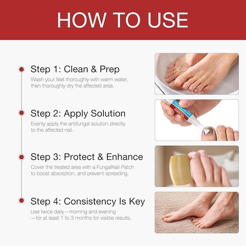 Toenail Fungus Treatment Extra Strength - DR.RAPID Toenail Fungus Treatment Pen & Fungal Nail Patches, Day and Night Fungal Nail Treatment Set, Ideal for Nail Repair for Damaged Nails Toenail Fungus in Kuwait