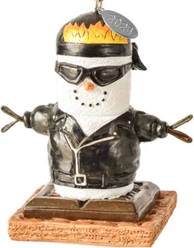 Motorcycle Ornament - Motorcycle Christmas Ornament, Cute Smores Biker Ornament - Biker Gifts, Motorcycle Gifts - Comes in A Gift Box in Saudi Arabia
