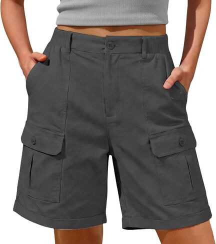 Bermuda Shorts for Women 2026 Casual Summer High Waisted Cargo Shorts with Pockets Outdoor Beach Travel Clothes in Kuwait