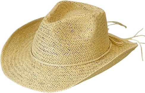 Straw Cowboy Hats Cowgirl Hat Foldable Wide Brim Western Cowboy Hat for Women/Men Travel Vacation Beach Sun Hats in Saudi Arabia