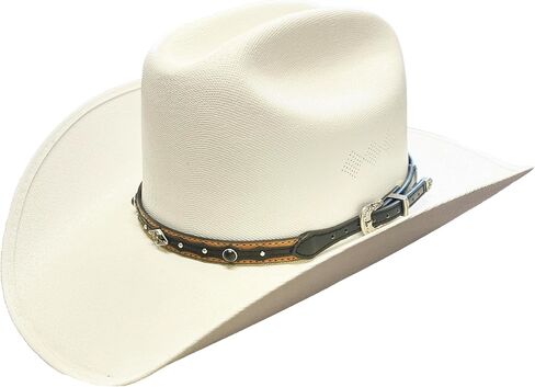 Western Hat Band with Bead Ornaments, Black Bonded Leather, One Size, Unisex Adult in Saudi Arabia