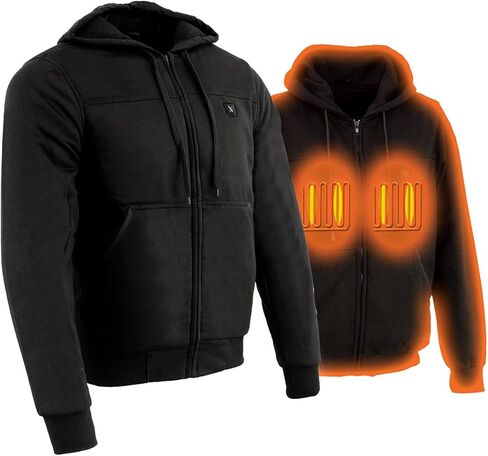 Nexgen Heat Men’s Heated Hoodie Jacket – Cotton Blend for Cold Weather, Winter Riding & Outdoor Activities in Kuwait