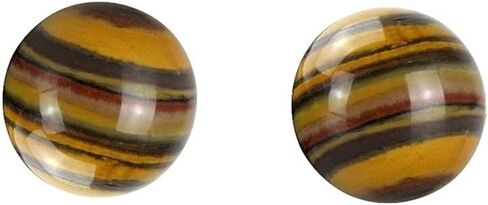 Titanium Hypoallergenic Stud Earrings with Natural Stones 6 mm, Malachite, Turquoise, Lapis Lazuli,Tiger Eye, Hematite, Gold Sandstone or Black Onyx in Kuwait