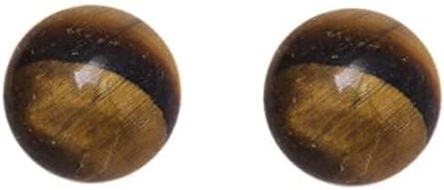 Titanium Hypoallergenic Stud Earrings with Natural Stones 6 mm, Malachite, Turquoise, Lapis Lazuli,Tiger Eye, Hematite, Gold Sandstone or Black Onyx in Kuwait
