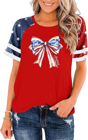 CAZYCHILD 250 Anniversary USA Shirt Women 4th of July Patriotic Shirts 250th Red White and Blue Tops American Flag Tee in Kuwait