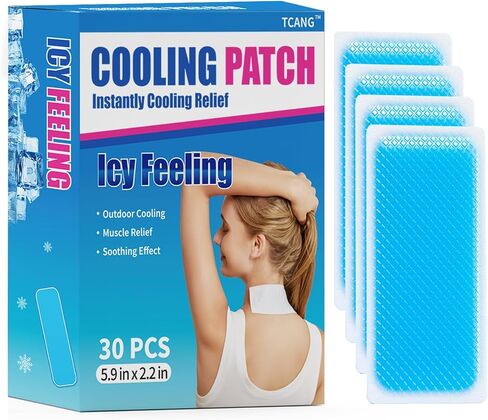 30 Pack Instant Cooling Ice Packs for Outdoor Activities Summer Heat Relief - Large Disposable Cooling Patches for Neck Body, Camping Hiking Sports, Instant Temperature Drop in Kuwait