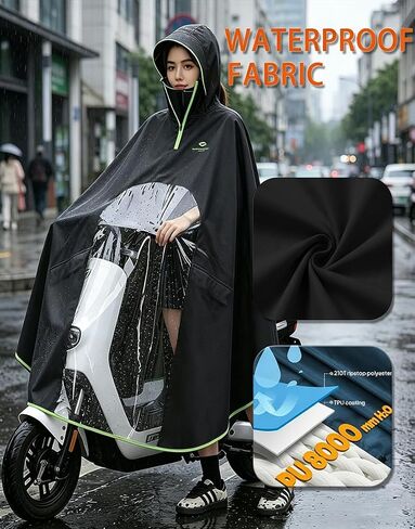 Waterproof Lightweight Rain Poncho for Adults, Long Raincoat Rain Gear, Unisex Ponchos for Men & Women in Saudi Arabia