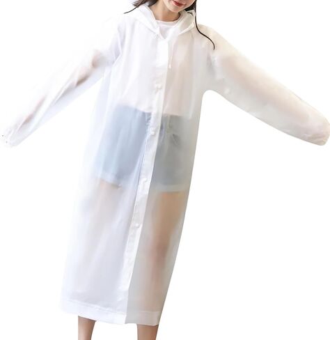 Thickened Reusable Adult Raincoat for Travel, Portable Long Rain Cape for Outdoor Activities in Kuwait