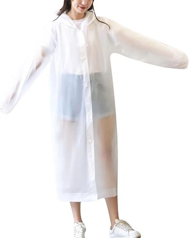 Thickened Reusable Adult Raincoat for Travel, Portable Long Rain Cape for Outdoor Activities in Kuwait
