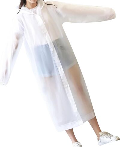 Thickened Reusable Adult Raincoat for Travel, Portable Long Rain Cape for Outdoor Activities in Kuwait
