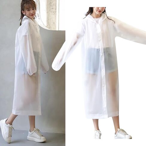 Thickened Reusable Adult Raincoat for Travel, Portable Long Rain Cape for Outdoor Activities in Kuwait