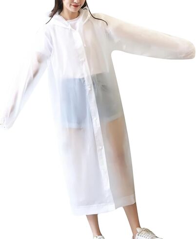 Thickened Reusable Adult Raincoat for Travel, Portable Long Rain Cape for Outdoor Activities in Kuwait