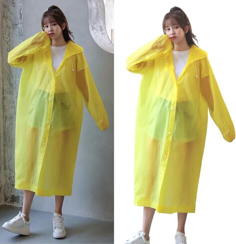 Thickened Reusable Adult Raincoat for Travel, Portable Long Rain Cape for Outdoor Activities in Kuwait