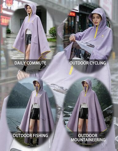 Waterproof Lightweight Rain Poncho for Adults, Long Raincoat Rain Gear, Unisex Ponchos for Men & Women in Saudi Arabia