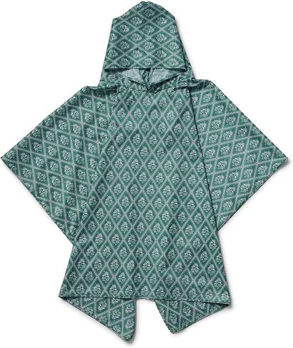 RIFLE PAPER CO. Rose Study Packable Rain Poncho, Printed in Full Color, Easily Packs into Attached Pouch, Made From 100% Recycled Polyester (49.2" W x 35.4" L) in Kuwait