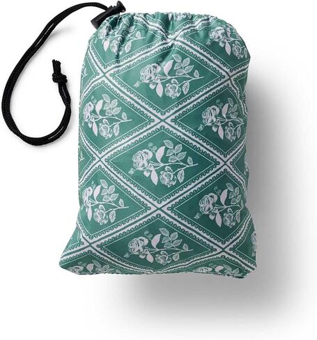 RIFLE PAPER CO. Rose Study Packable Rain Poncho, Printed in Full Color, Easily Packs into Attached Pouch, Made From 100% Recycled Polyester (49.2" W x 35.4" L) in Kuwait