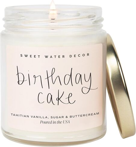 Sweet Water Decor Thank You Candle | Tropical Fruit and Sugared Orange, Summer Scented Soy Wax Candle for Home | 9oz Clear Jar, 40 Hour Burn Time, Made in The USA in Kuwait