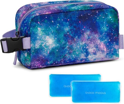 Choco Mocha Snack Bag for Kids Small Cooler Bags Insulated & Freezable Snack Bag For School Toddler Snacks Bag, Car Blue in Saudi Arabia