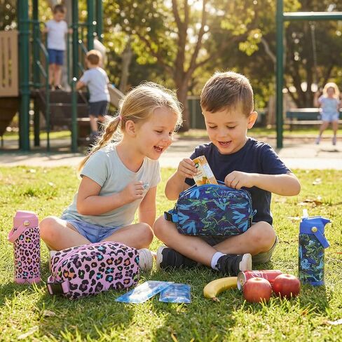 Choco Mocha Snack Bag for Kids Small Cooler Bags Insulated & Freezable Snack Bag For School Toddler Snacks Bag, Car Blue in Saudi Arabia