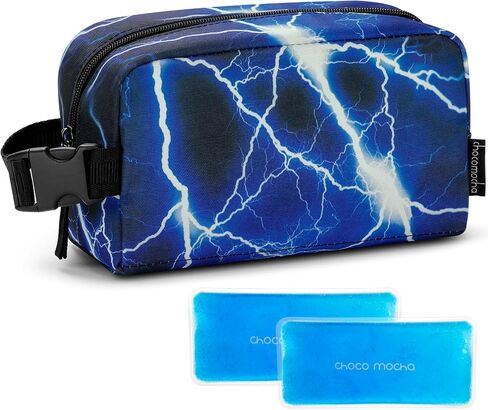 Choco Mocha Snack Bag for Kids Small Cooler Bags Insulated & Freezable Snack Bag For School Toddler Snacks Bag, Car Blue in Saudi Arabia