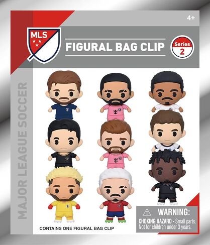 MLS Players 3D Foam Bag Clip, Series 2 – Blind Bag (ONE Random Figure) – Major League Soccer Character Keychain/Backpack Accessory | Official Licensed Merchandise in Saudi Arabia