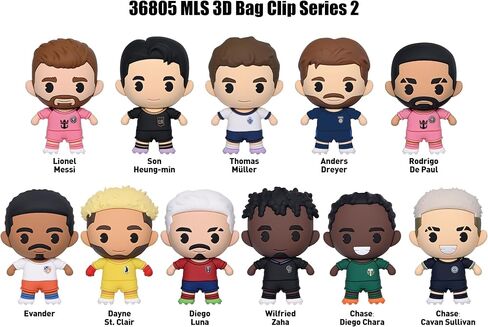 MLS Players 3D Foam Bag Clip, Series 2 – Blind Bag (ONE Random Figure) – Major League Soccer Character Keychain/Backpack Accessory | Official Licensed Merchandise in Saudi Arabia