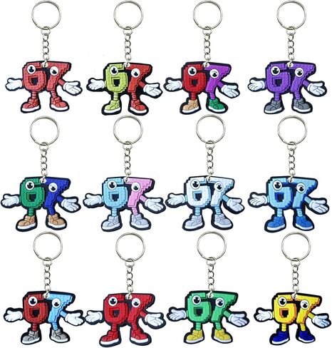 Italian Brainrot Keychains 24 PCS – 67 Style Cartoon Character Key Rings, Colorful Collectible Keychain Set for Bags, Backpacks & Keys in Saudi Arabia