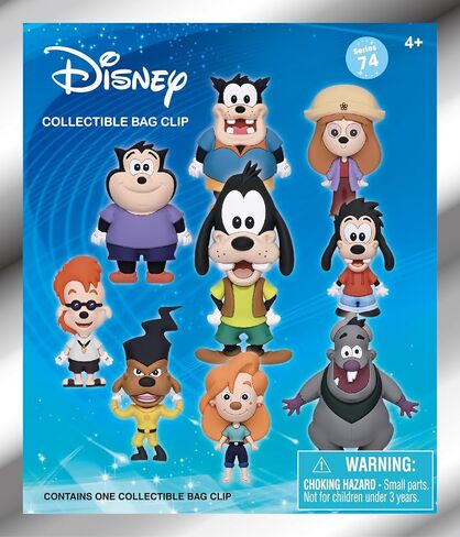 Disney Goofy Movie 3D Foam Bag Clip, Series 74 – Blind Bag (ONE Random Figure) Character Keychain/Backpack Accessory | Official Licensed Merchandise in Kuwait