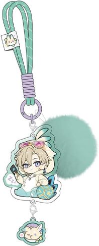 HOYOVERSE Honkai: Star Rail Boys' Dorm Chibi Plush Series Acrylic Keychain - Aventurine in Kuwait