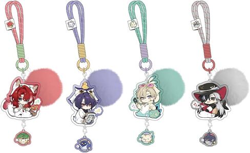 HOYOVERSE Honkai: Star Rail Boys' Dorm Chibi Plush Series Acrylic Keychain - Aventurine in Kuwait