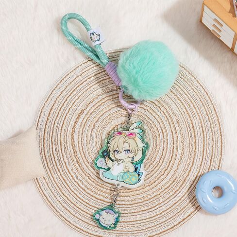 HOYOVERSE Honkai: Star Rail Boys' Dorm Chibi Plush Series Acrylic Keychain - Aventurine in Kuwait