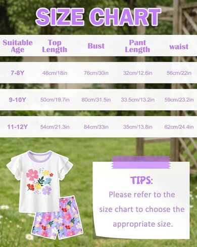 Girls Summer Outfits 2 Piece Clothes Kids Ruffle Short Sleeve T Shirt and Elastic Waist Shorts Sets with Pockets in Saudi Arabia