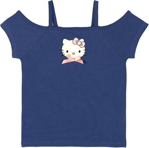 Hello Kitty Girls T-Shirt and Gingham Seersucker Shorts Outfit Set Toddler to Big Kid Sizes (4T - 14-16) in Kuwait