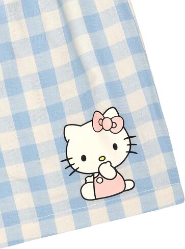 Hello Kitty Girls T-Shirt and Gingham Seersucker Shorts Outfit Set Toddler to Big Kid Sizes (4T - 14-16) in Kuwait