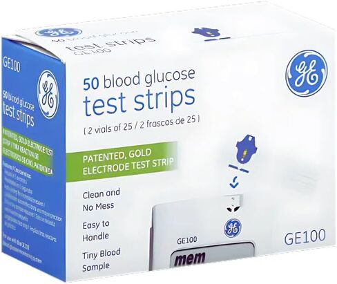 GE100 Blood Glucose Test Strips - 50ct in Saudi Arabia