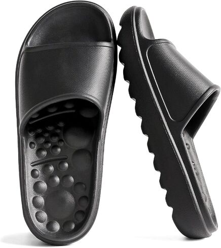 Massage Slides for Men and Women Pillow Slides with Arch Support, Thick Cushioned Non-Slip Shower Slippers, Therapeutic Foot Pain Relief House Shoes for Indoor Outdoor Use in Saudi Arabia