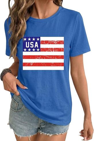 EVALESS Womens Summer Tops Casual Graphic Tees Crewneck Short Sleeve Shirts Spring 2026 Fashion T Shirts in Kuwait