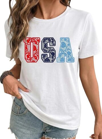 EVALESS Womens Summer Tops Casual Graphic Tees Crewneck Short Sleeve Shirts Spring 2026 Fashion T Shirts in Kuwait