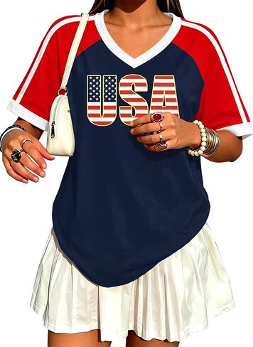Soccer Cup 2026 Shirts for Women Oversized Mexico Jersey Brazil Jerseys Y2K V Neck Soccer Fan Tops in Kuwait