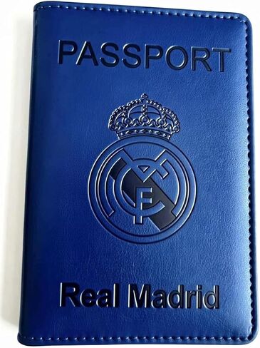 Real Football 1902 Madrid Spain Blue Passport Cover Holder Vegan Leather RM in Kuwait