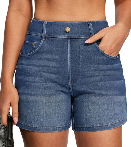 IUGA Stretchy Jean Shorts for Women Denim Shorts Pull On Jorts Women High Waisted Summer 5" Inseam Shorts 2026 in Kuwait