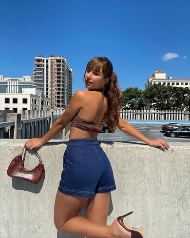 GOBLES Women's Summer Classic High-Waisted Denim Skort Jean Skirt Shorts with Pockets in Kuwait