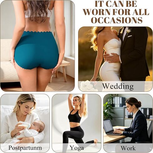 Womens Underwear High Waisted Seamless Underwear for Women No Show Postpartum Panties Full Coverage Briefs 5 Pack in Kuwait