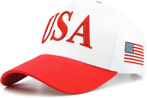 USA Flag Hat for Men Women - 3D Embroidered Patriotic Baseball Cap, 4th of July, 250th in Saudi Arabia