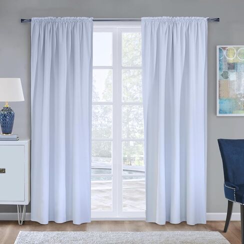 HomeStock Blackout Curtain Liner - Total Privacy & Energy Saving - White 45 x 56 in Kuwait
